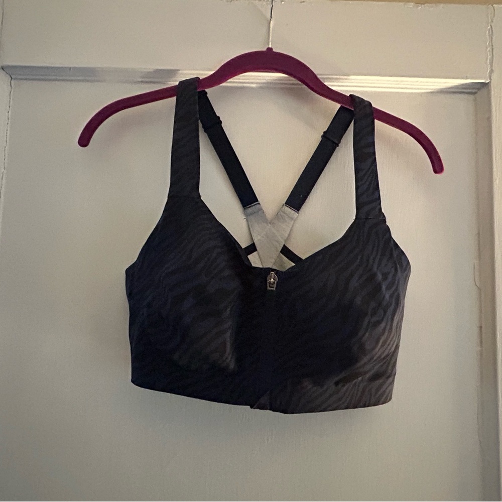 Victoria's Secret Black Zebra Print Sports Bra